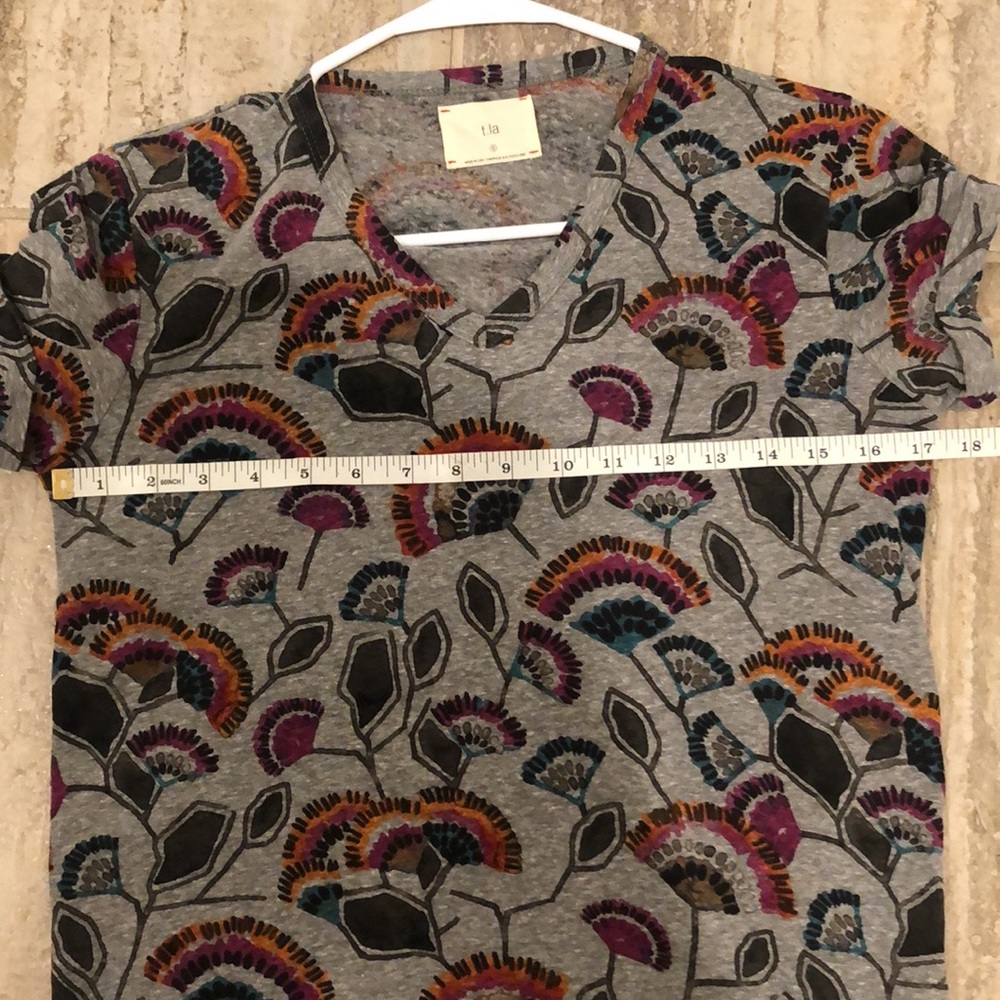 NWOT t. la from Anthropologie Floral Short Sleeve Size Small - Picture 8 of 10